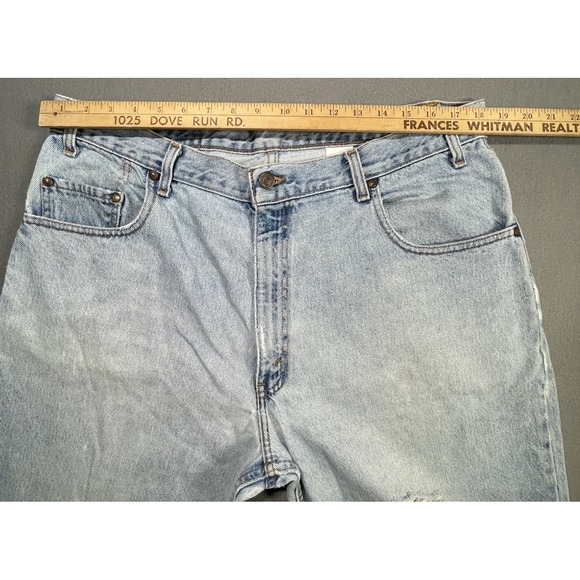 Vintage Levis Jeans Mens 38x34 (36x34) Blue 545 Loose Straight Orange Tab 90s - Picture 4 of 10